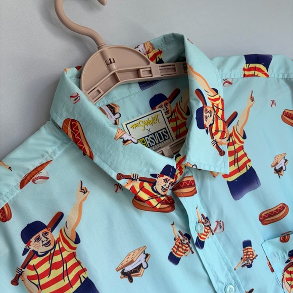 RSVLTS The Sandlot The Great Hambino Men's Sz XL Shirt Kanuflex 90s Summer AOP - Picture 3 of 16
